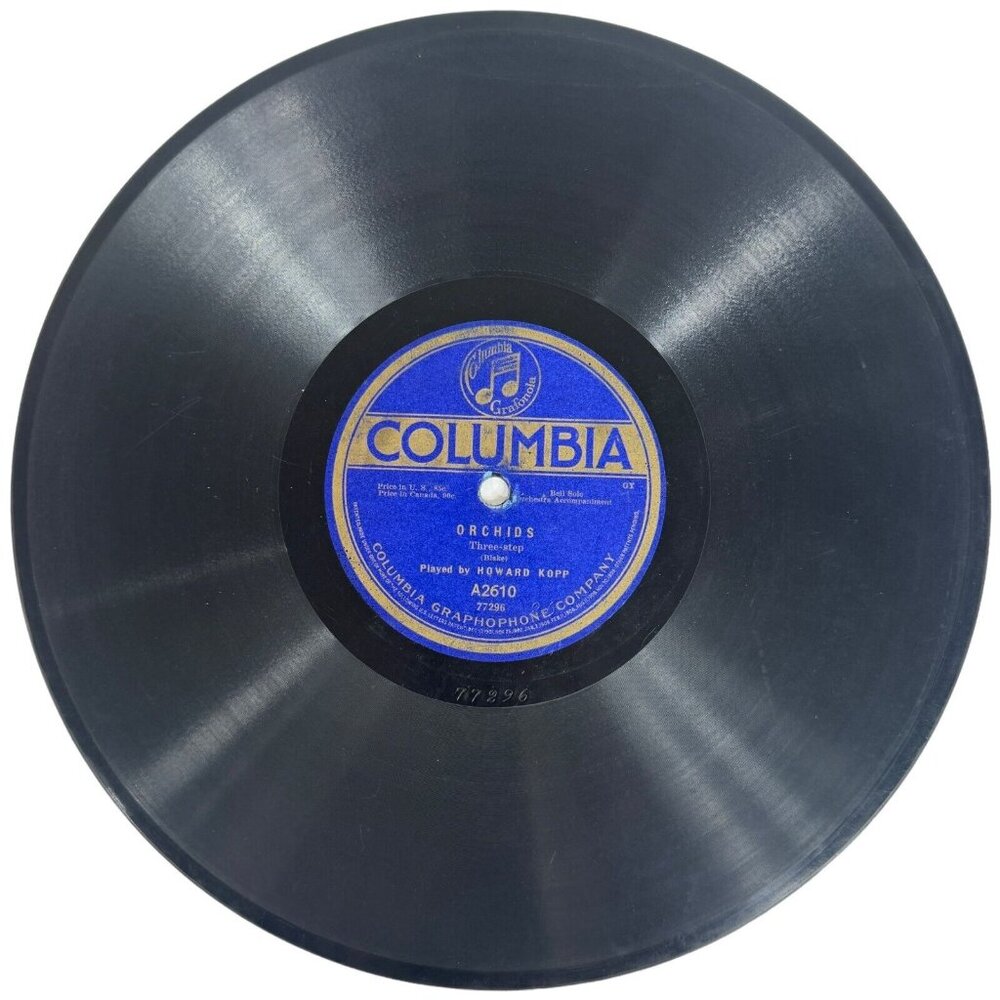 Howard Kopp - Orchids / Messenger Boy March 78 RPM Columbia A2610 1920s Shellac